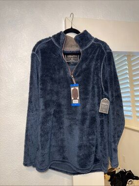 American Tradition Trinity Men’s Dark Navy Plush Quarter-Zip Fleece